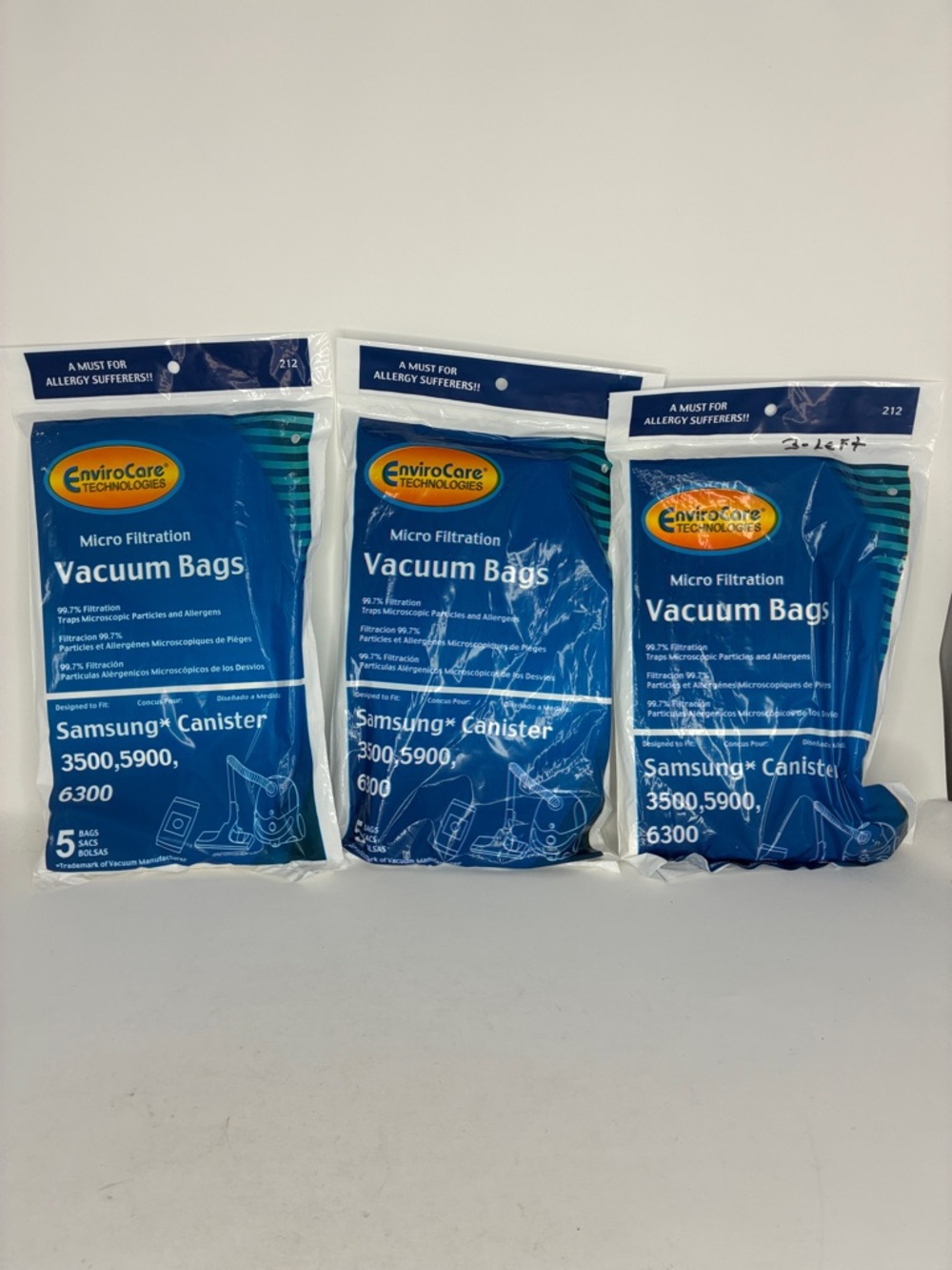 EnviroCare Micro Filtration Vacuum Bags for Samsung Canister 3500,5900,6300